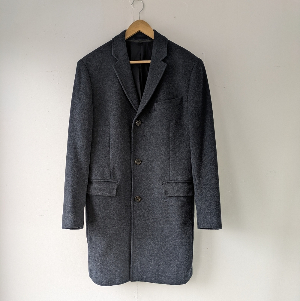J. Crew Men's Ludlow Wool Slate Blue Top Coat